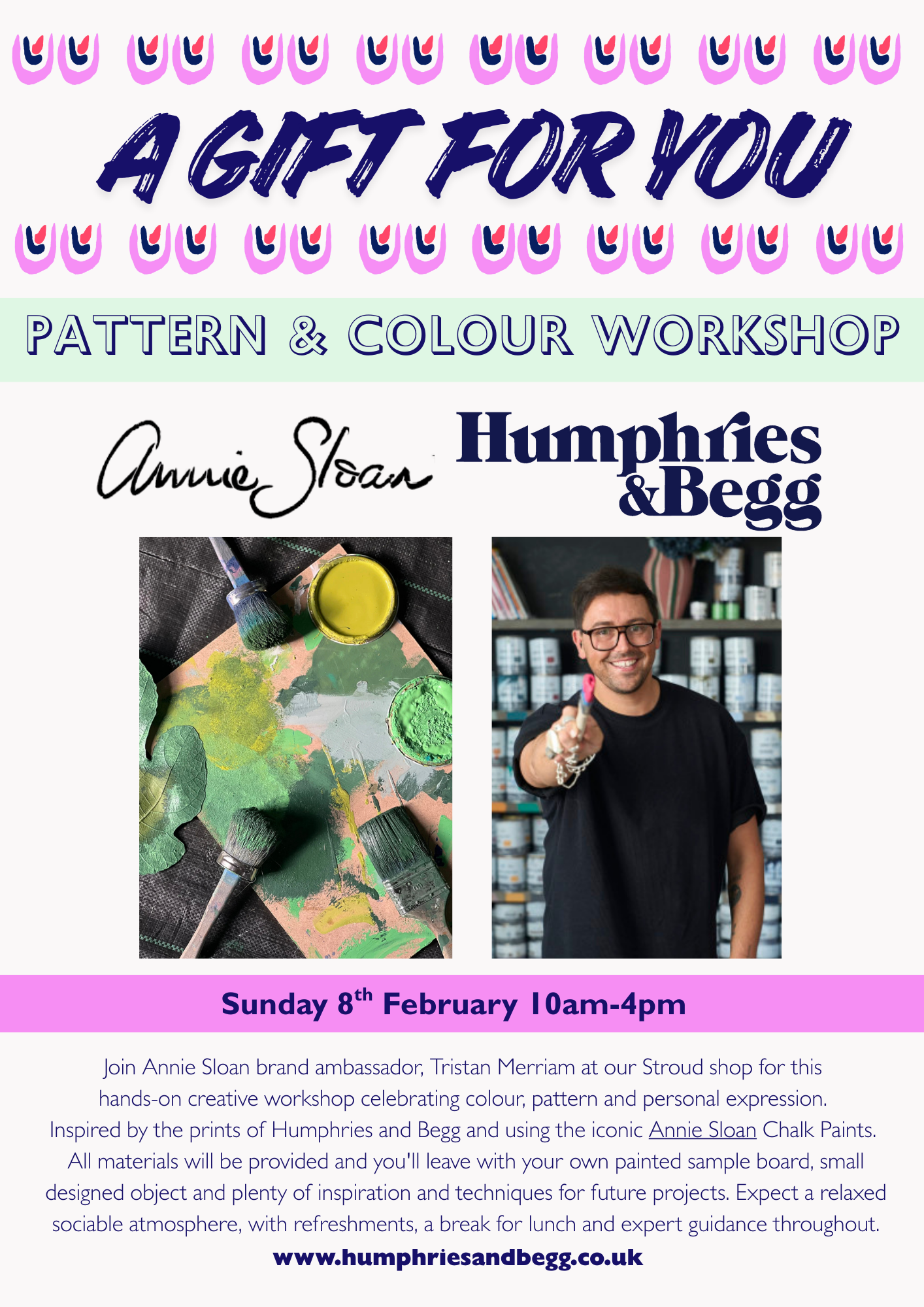 Pattern & Colour Workshop with Tristan Merriam of Doghead Designs and Annie Sloan brand ambassador