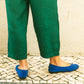 Pre-Order: Yves Suede Blue Ballet Flat