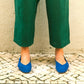 Pre-Order: Yves Suede Blue Ballet Flat