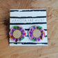 Dakota Rae Dust Earrings: Pink & Gold Flower