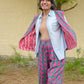 Quilted Waistcoat in 'Pink Spark' & 'Pink Forest'
