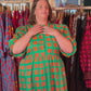 Flounce Dress in 'Green Bric a Brac'