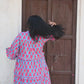 Frida Dress in 'Blue Honey Heart'