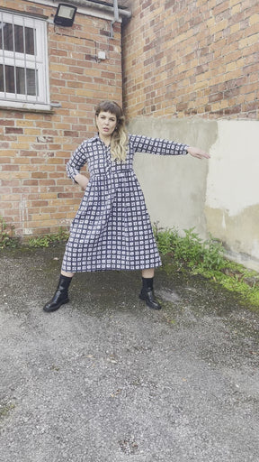 Jessie Dress in 'Chess Set' print