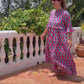 Frida Dress in 'Blue Honey Heart'