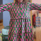 Frida Dress in 'Green Honey Heart'