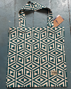 Giant Tote Bag in 'Teal Honeycomb'