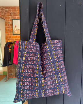 Giant Tote Bag in 'Navy Skydive'