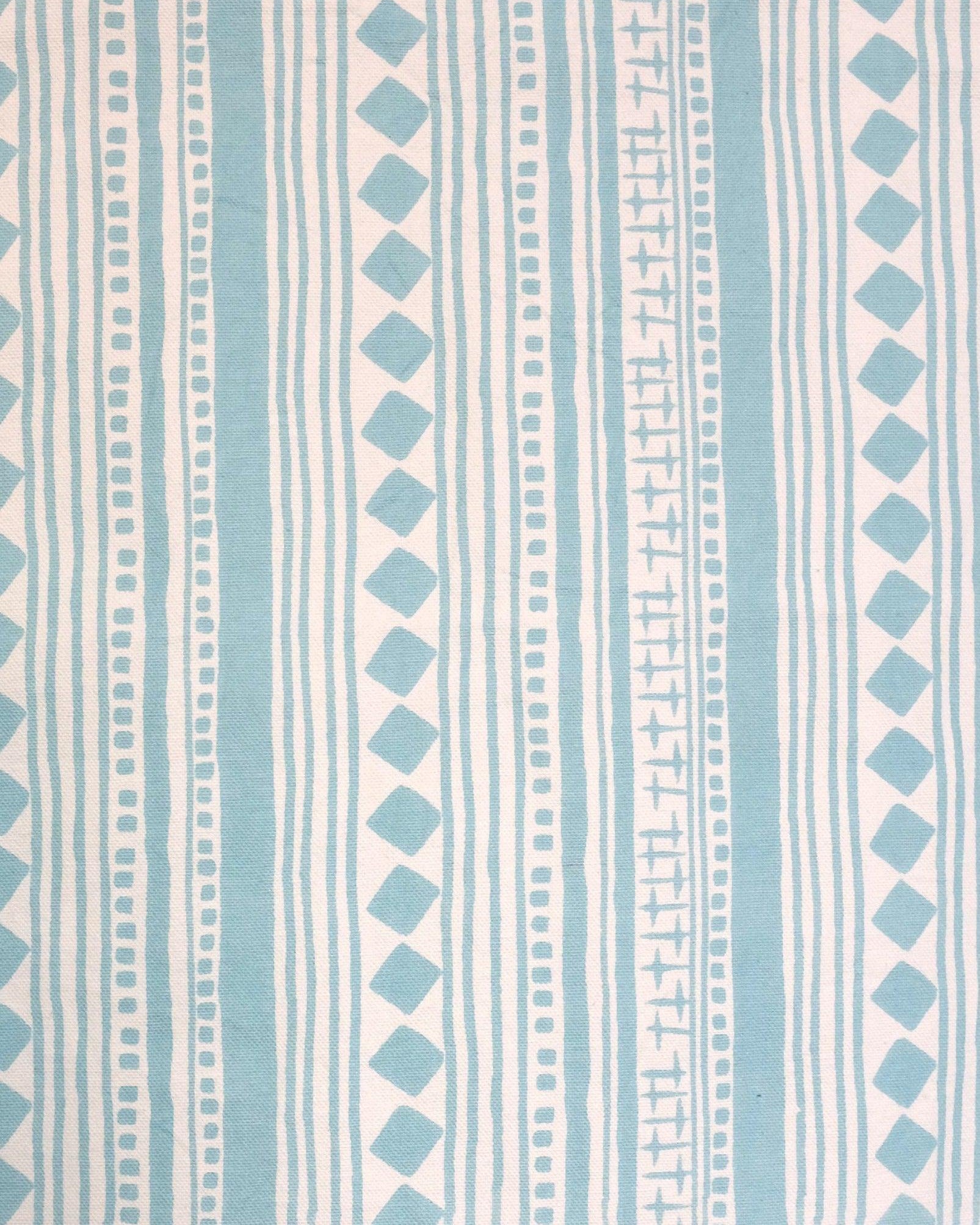 Fabric - Cotton - Cabaret Stripe - Aquamarine £25 p/m-Humphries and Begg