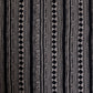Small black cabaret stripe and patchwork picnic linen cushion 45 x 45cm-Humphries and Begg