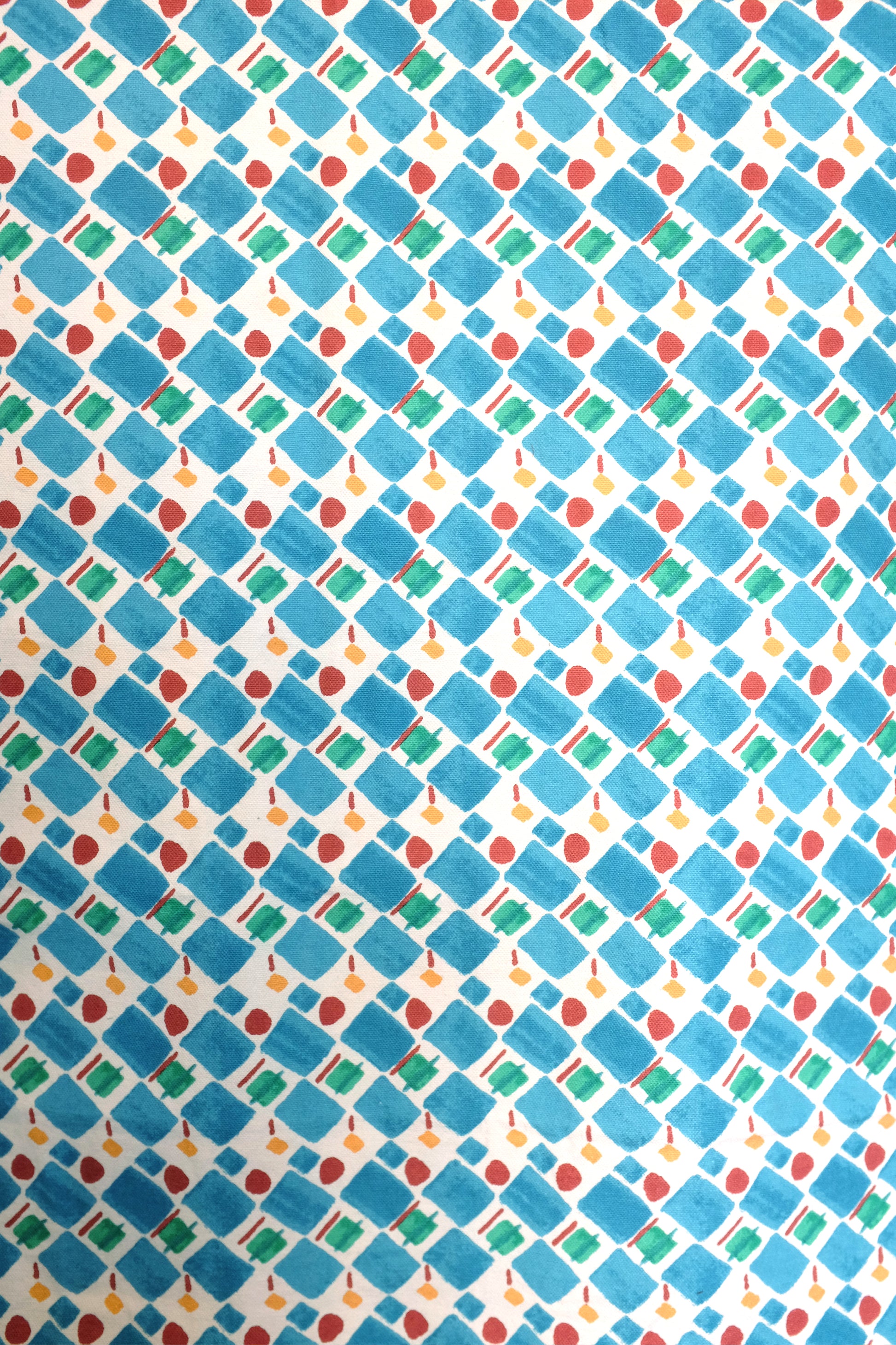 Rectangular checkers and deckers and rose hash cotton cushion 40 x 60cm-Humphries and Begg