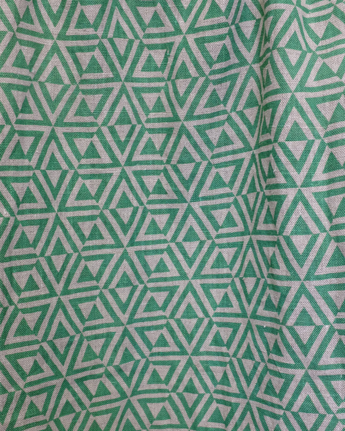Fabric - Linen - Honeycomb in Emerald £32 p/m-Humphries and Begg
