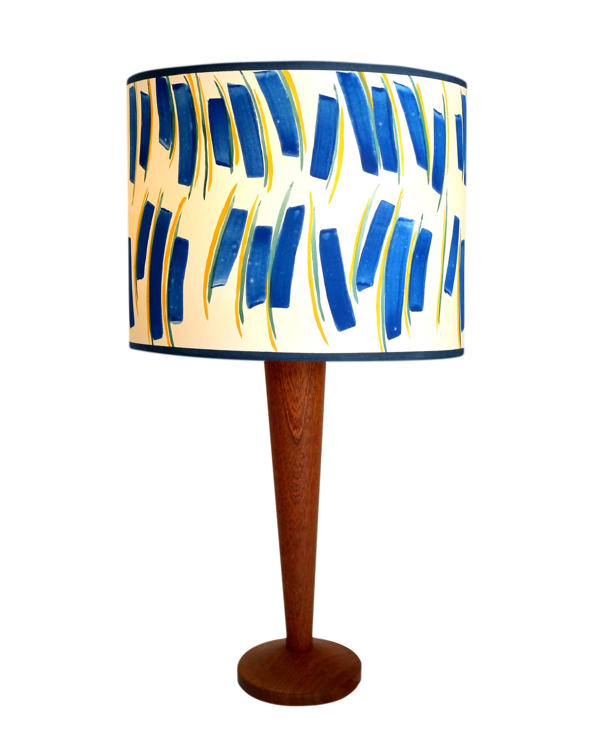 Hand painted lamp in Top and Tail by Claire Cartwright Studio-Humphries and Begg