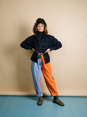 Unisex Embroidered Jacket in 'Navy'