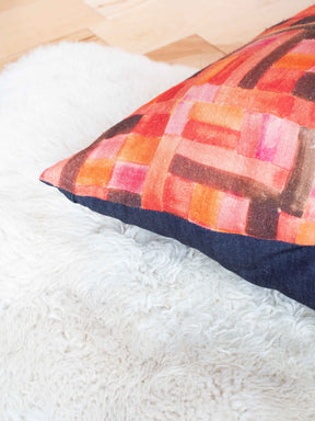 Floor Cushion - Patchwork Picnic in Linen