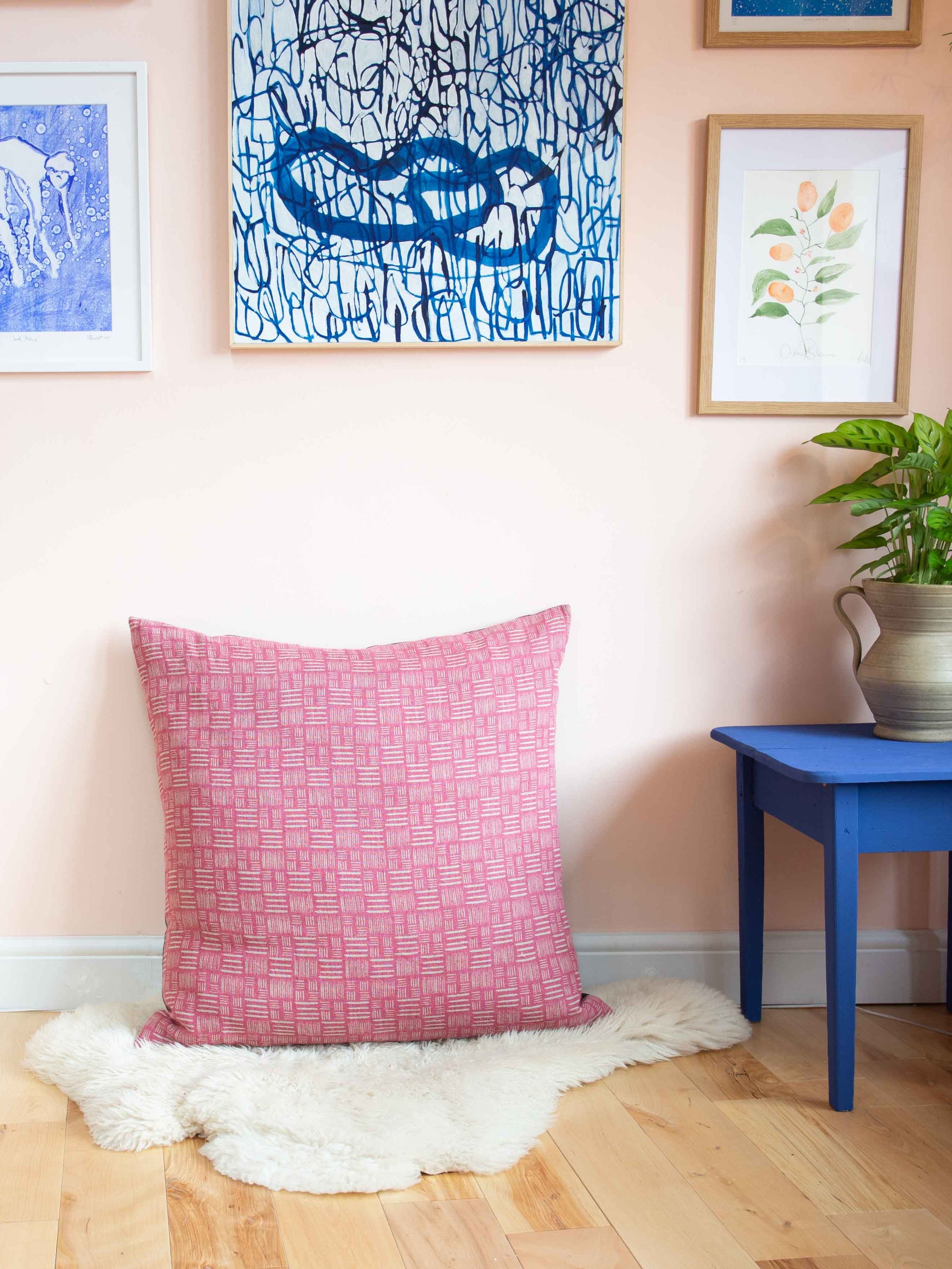 Raspberry and grey best sale cushions
