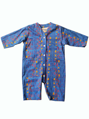 Kids Playsuit in 'Blue Skydive' 0-6yrs