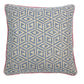 Small piped grey honeycomb linen cushion 45 x 45cm-Humphries and Begg