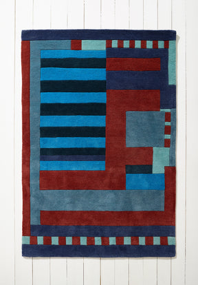 Wool Rug in Tiger Blue - Tufted or Woven-Humphries and Begg