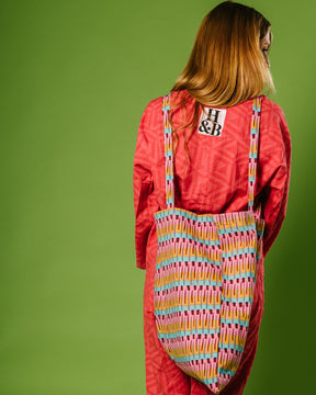Giant Tote Bag in Row of Soldiers Print