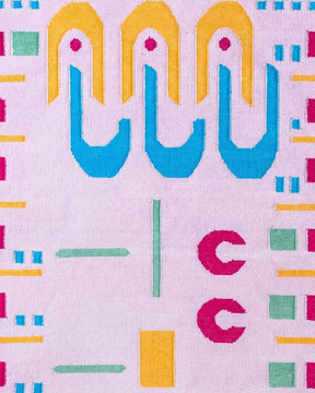 Punch Rug Runner - Handwoven cotton dhurrie-Humphries and Begg