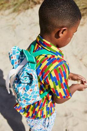 Kids Backpack Checkers and Deckers print Bric Collab-Humphries and Begg