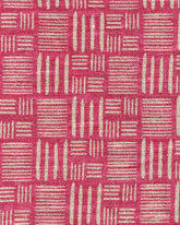 Fabric - Linen - Hash in Raspberry Hash £32 p/m-Humphries and Begg