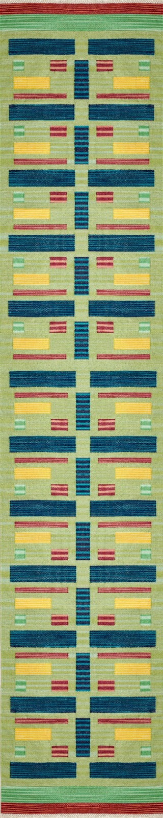 Wool Runner Rug in 'Green Grass'