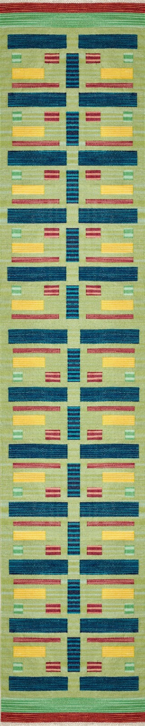 Wool Rug in Green Grass