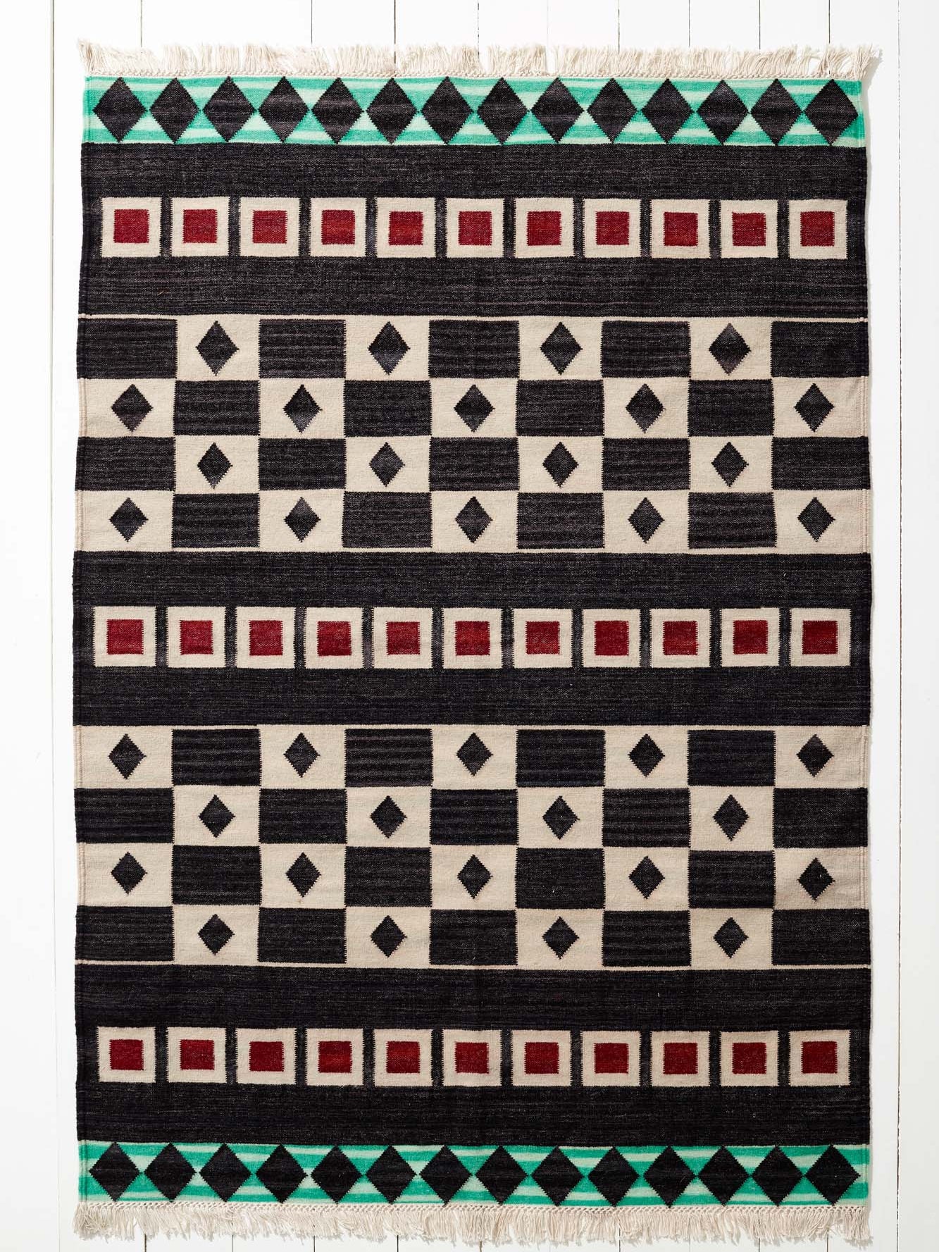 Wool Rug in Checker Board - Pre Order-Humphries and Begg