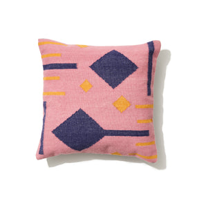 Pink Diamond woven wool cushion