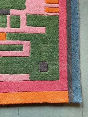 Wool Rug in Flamingo-Humphries and Begg
