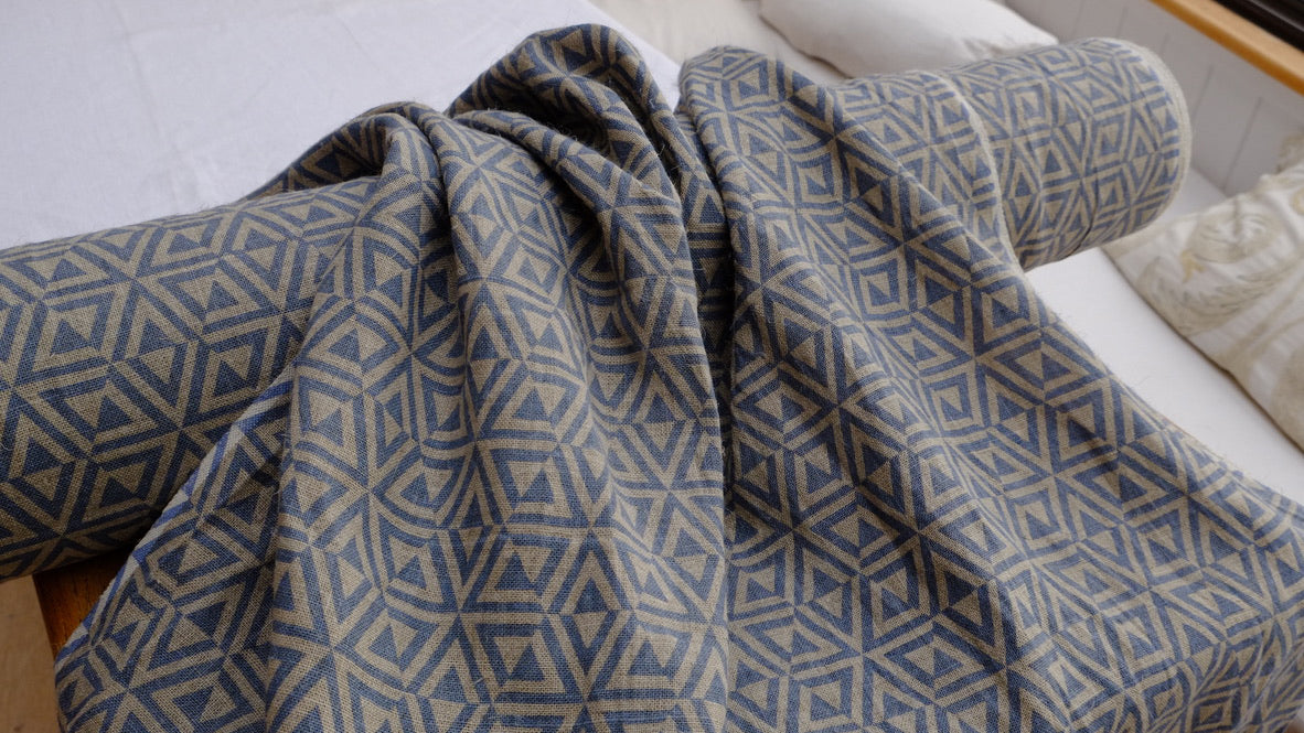 Fabric - Linen - Honeycomb in French Grey £32 p/m-Humphries and Begg